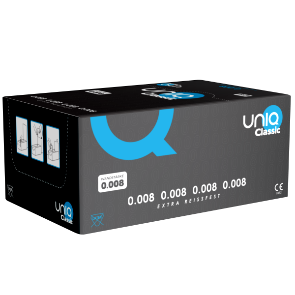 UNIQ Display: Classic, 72 latex free condoms