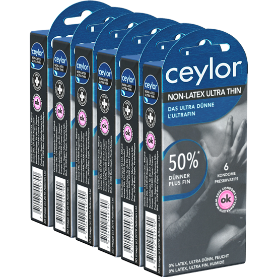 Ceylor Retail-Unit: Non-Latex, 6x6 condoms