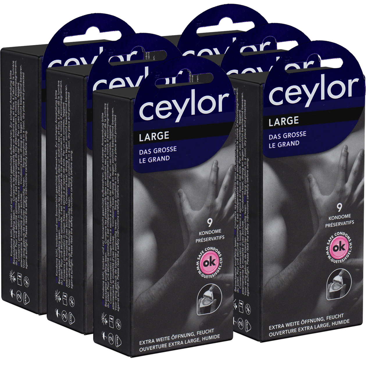 Ceylor Retail Unit: Large, 6x9 Condoms