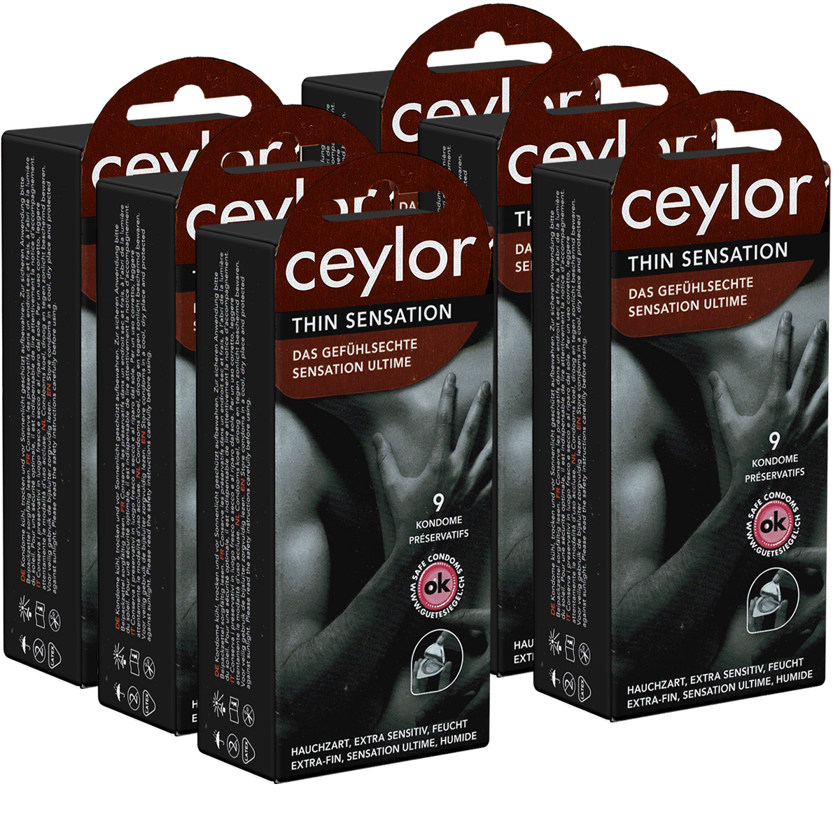 Ceylor Retail Unit: Thin, 6x9 Condoms