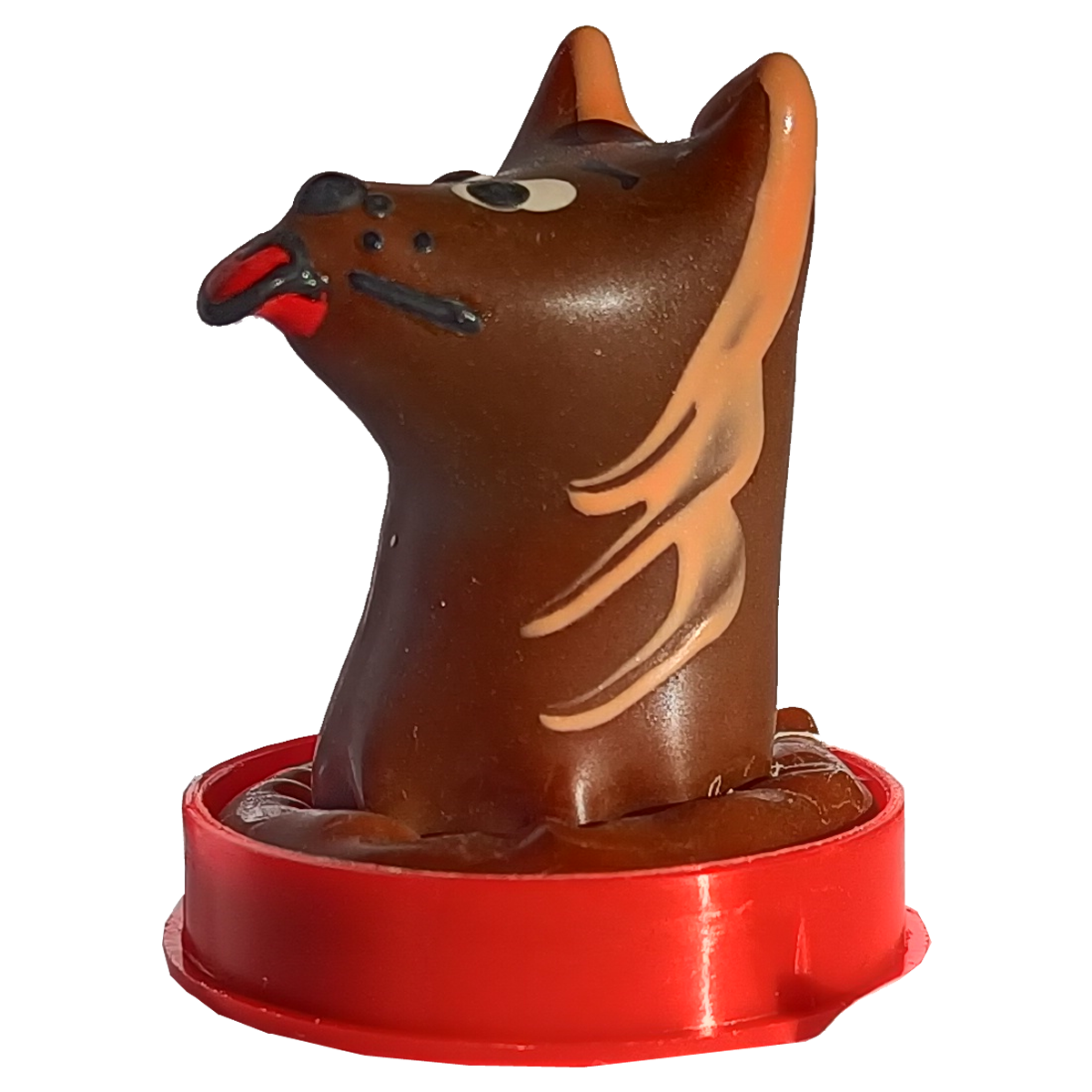 Novelty condom with figure «Dog» 1 piece, hand painted