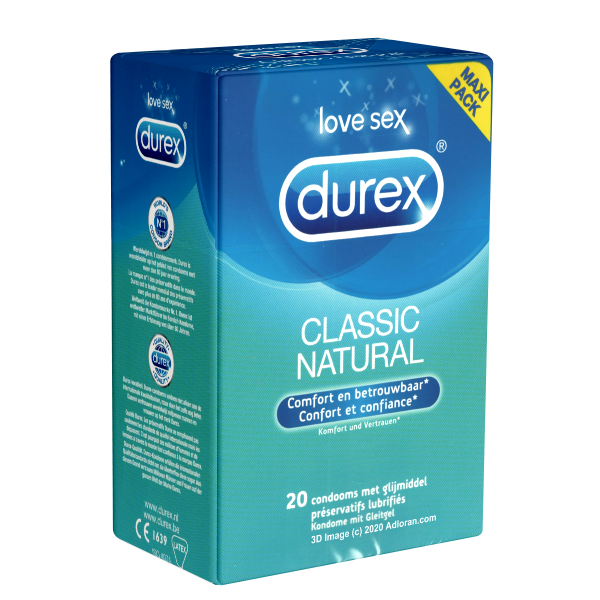 Durex Classic Natural 20 Markenkondome Mit Passform Für Nur 2095 € In Der Kondomotheke® Aus 0025