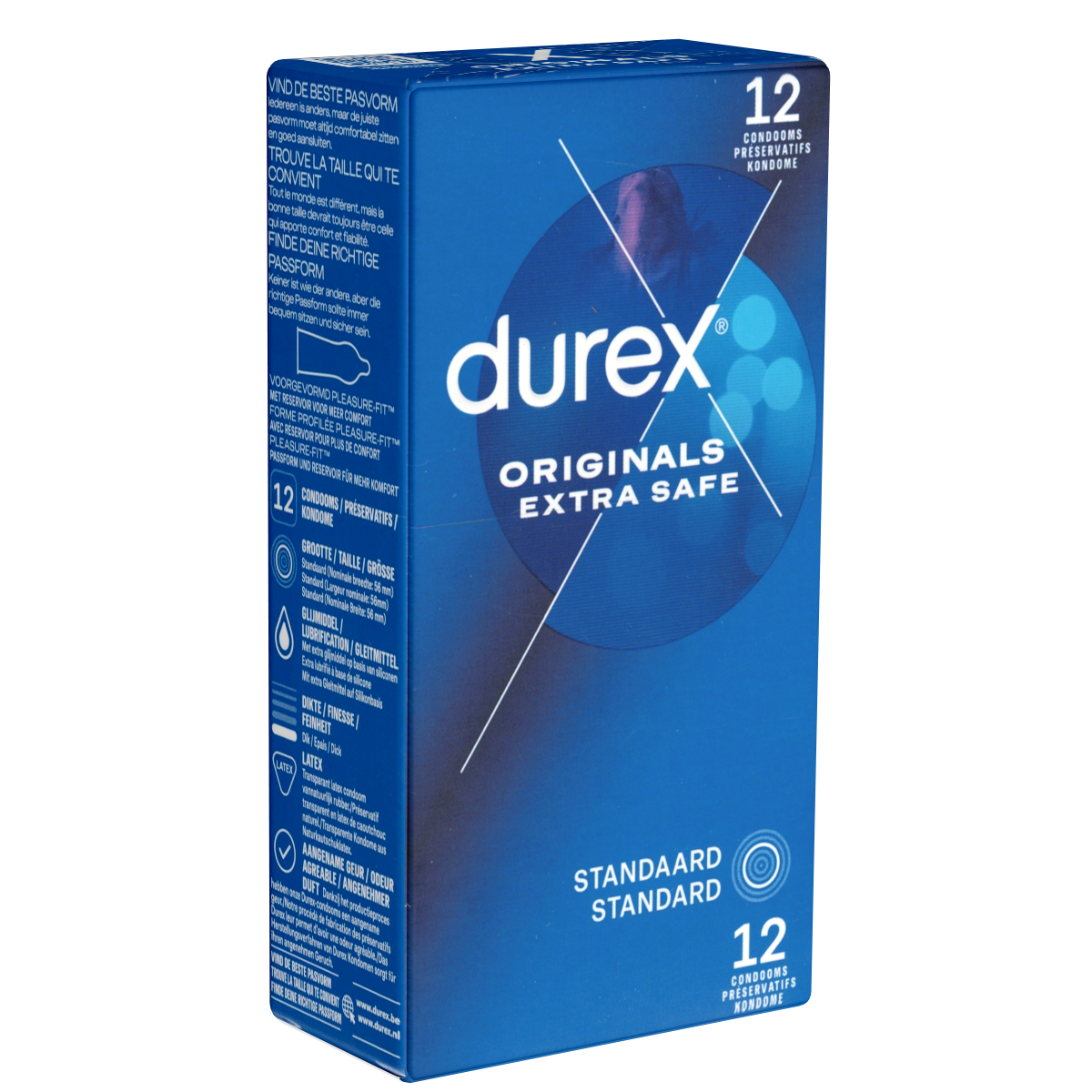 Durex «Originals Extra Safe» 12 extra sichere Markenkondome mit Easy-On™-Passform