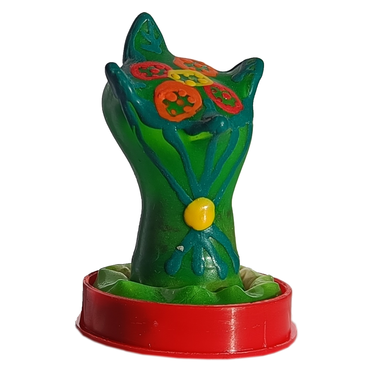 Novelty condom with figure «Bouquet of Flowers» 1 piece, hand painted