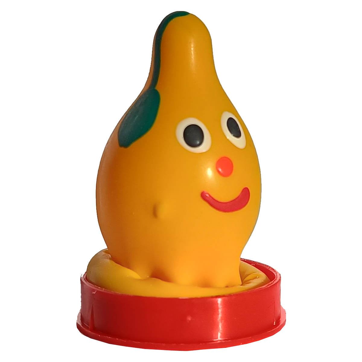 Novelty condom with figure «Lemon» 1 piece, hand painted