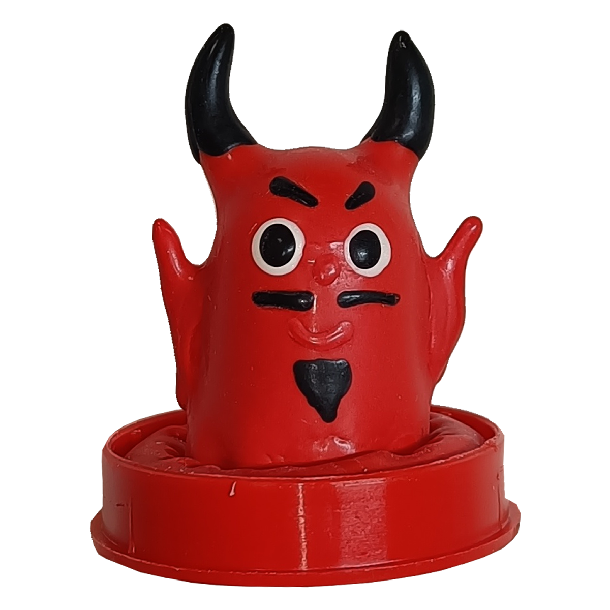 Novelty condom with figure «Devil» 1 piece, hand painted