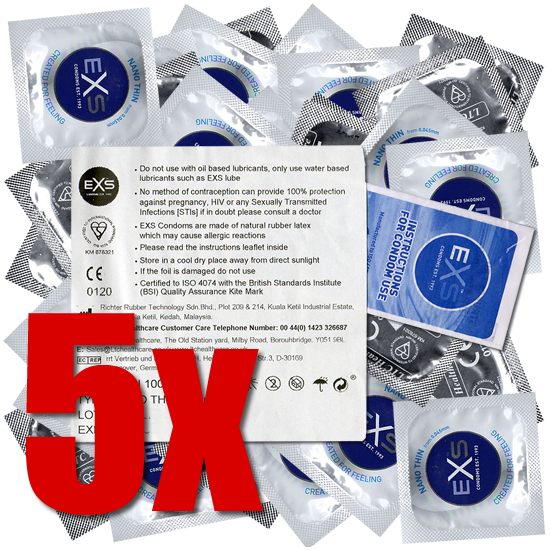 EXS Mega-Pack: Nano Thin, 5x100 condoms