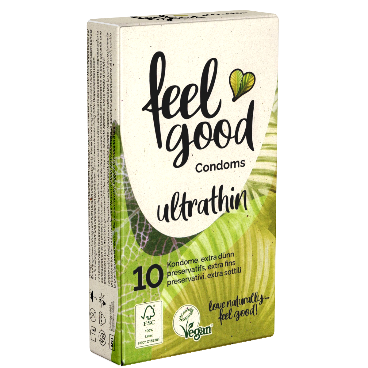 feelgood «ultrathin» 10 vegan, ultra-thin and ultra-delicate condoms