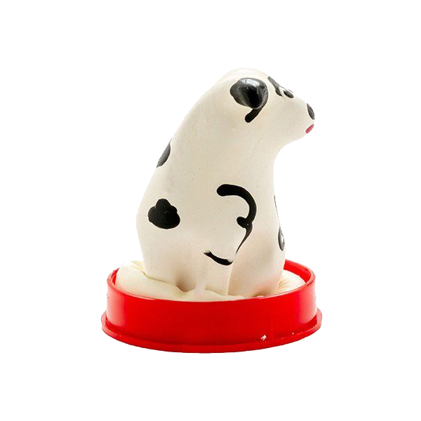 Novelty condom with figure «Dalmatian» 1 piece, hand painted