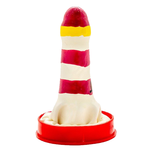 Novelty condom with figure «Lighthouse» 1 piece, hand painted