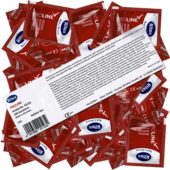 Ritex «Proline» 100 professional condoms for easy handling and optimal protection