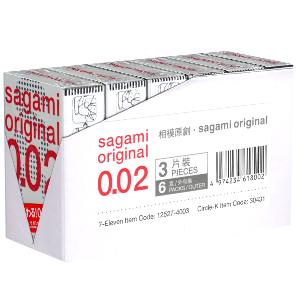 Sagami Retail-Unit: Original, 6x3 Kondome