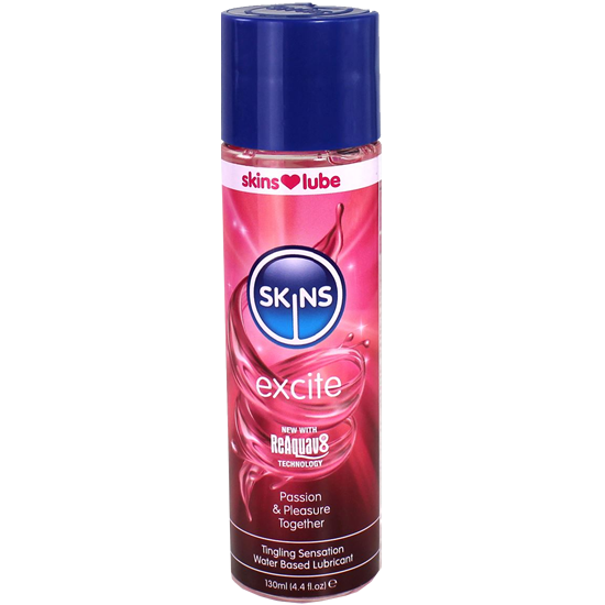 Skins Gleitgel: Excite, 130ml prickelndes Gleitgel