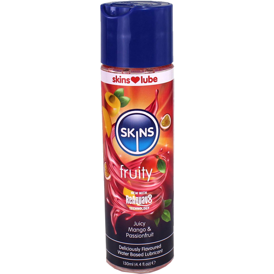 Skins Gleitgel: Fruity Juicy Mango & Passionfruit, 130ml Gleitgel mit Geschmack