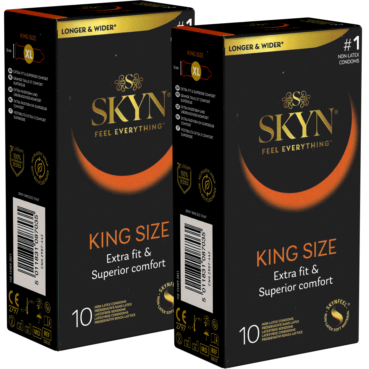 SKYN «King Size» 20 (2x10) latex free XL condoms, double pack