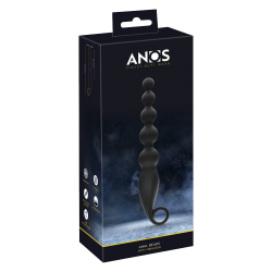 ANOS «Anal Beads mit Vibration» Schwarz, Analkette mit Vibration für anales Hochvergnügen