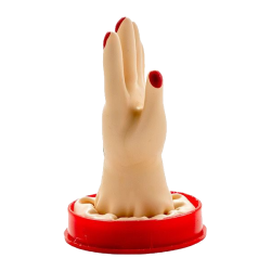 Novelty condom with figure «Hand» 1 piece, hand painted