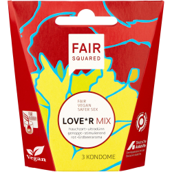 Fair Squared «Love*r Mix» Celebrate your Love, 3 vegane Fair-Trade-Kondome im Sortiment