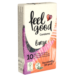 feelgood «large» 10 vegane XL Kondome, extra lang und breit