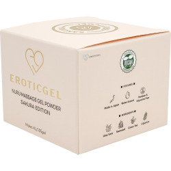 EROTICGEL «Nuru Massage Gel Powder - SAKURA Edition» with Seaweed, Green Tea, Aloe Vera and Liquorice Extract - japanisches Massagegel-Pulver mit Aloe Vera, Grünem Tee, Algen und Süßholz-Extrakt, 40g