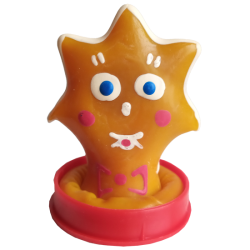 Novelty condom with figure «Star» 1 piece, hand painted