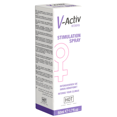 HOT «V-Activ Woman» Stimulation Spray, 50ml stimulierendes Klitoris-Spray für prickelnde Empfindungen