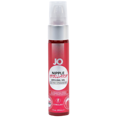 System JO «Nipple Titillator - Electric Strawberry» 30ml Stimulationsgel mit kribbelndem Effekt und Erdbeergeschmack