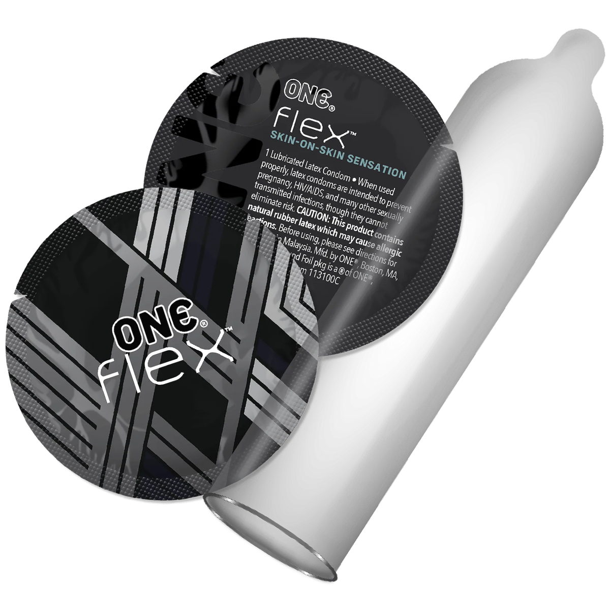 ONE «Flex» The first condom with graphene technology for maximum sensitivity and comfort, 10 pieces