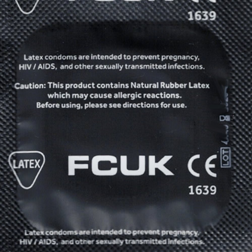 FCUK «Thin Condoms» Black, 12 dünne, veganfreundliche Kondome