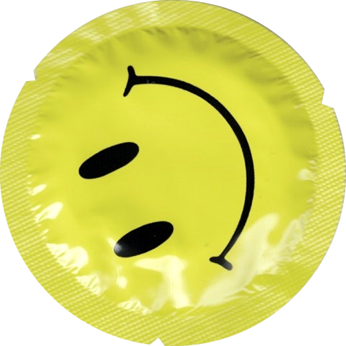 EXS «Smiley Face» 100 happy condoms in circular foils, bulk pack