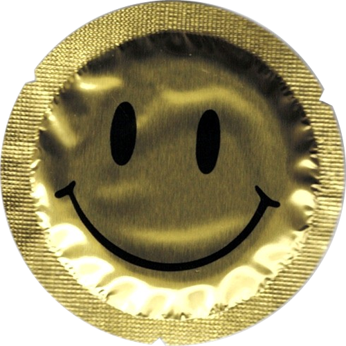 EXS «Smiley Face» 100 happy condoms in circular foils, bulk pack