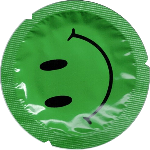 EXS «Smiley Face» 100 happy condoms in circular foils, bulk pack