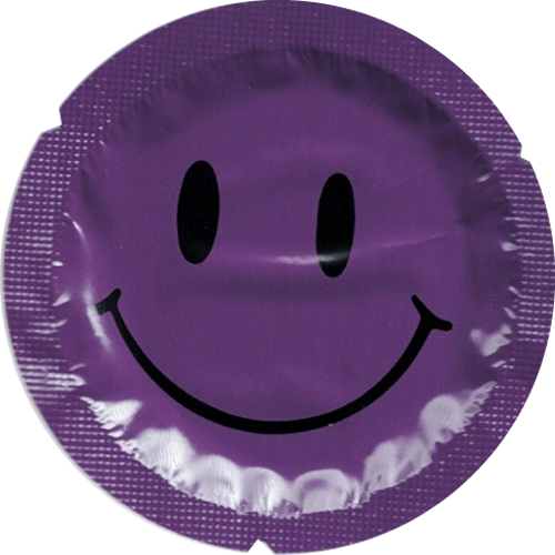 EXS «Smiley Face» 100 happy condoms in circular foils, bulk pack