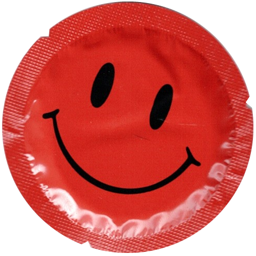 EXS «Smiley Face» 100 happy condoms in circular foils, bulk pack