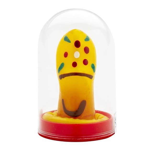 Novelty condom with figure «Wooden shoe», 1 piece, hand-painted