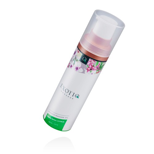 Exotiq  «Fresh Basil Citrus» 100 ml refreshing scented massage oil - silky, smooth & nourishing