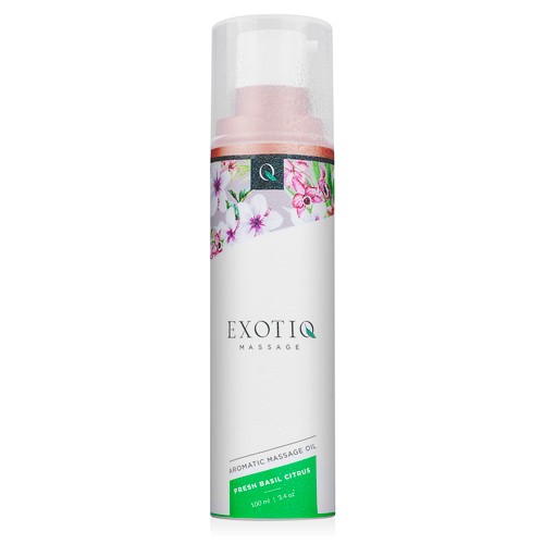 Exotiq  «Fresh Basil Citrus» 100 ml refreshing scented massage oil - silky, smooth & nourishing