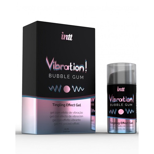 INTT «Vibration! Bubble Gum» 15ml prickelndes Intimgel mit Geschmack (Kaugummi) für einen intensiven Orgasmus