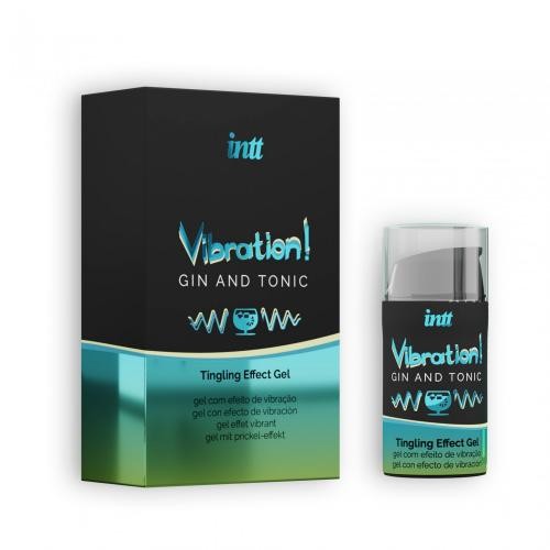 INTT «Vibration! Gin & Tonic» 15ml prickelndes Intimgel mit Geschmack (Gin Tonic) für einen intensiven Orgasmus